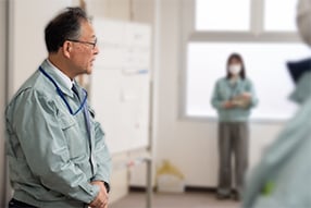 全体朝礼の様子